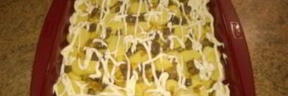 запеченный картофель с грибами