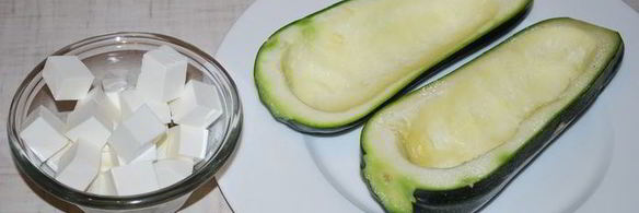 запеченные цукини с лисичками и фетой