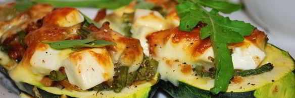 запеченные цукини с лисичками и фетой