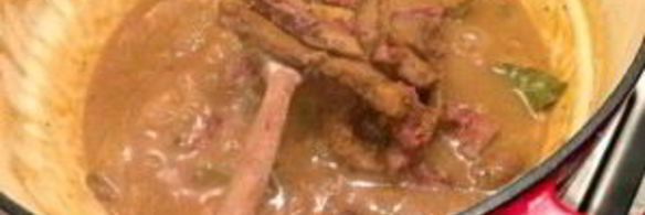 говяжья печень с грибами