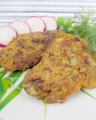 Говяжья печень в кляре жареная