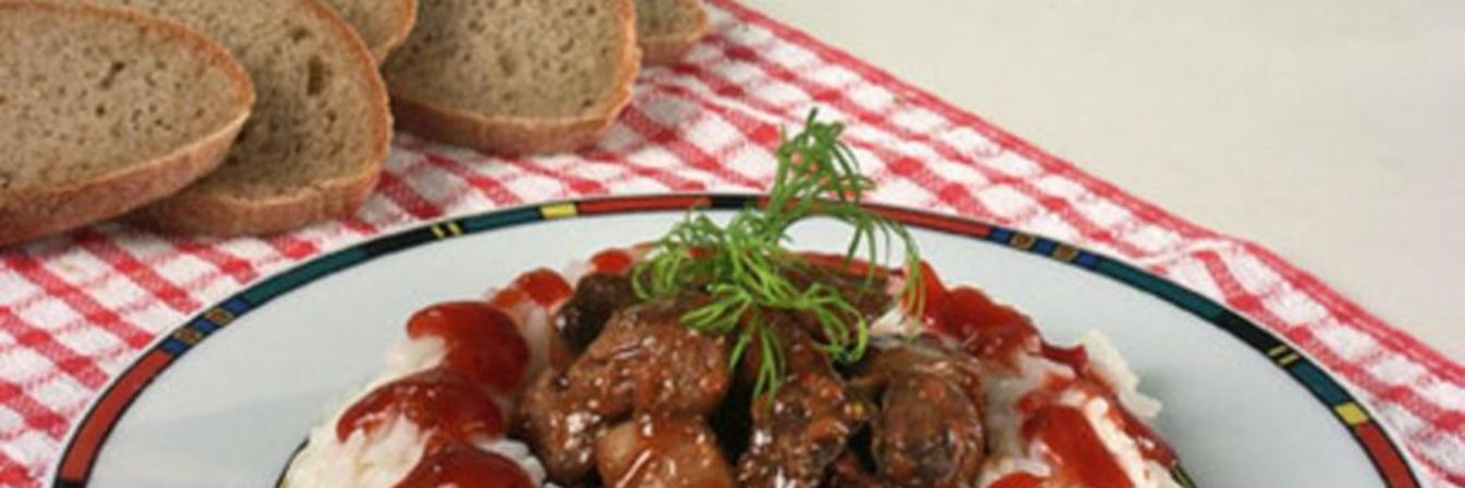 Гусиная печень в томатном соусе