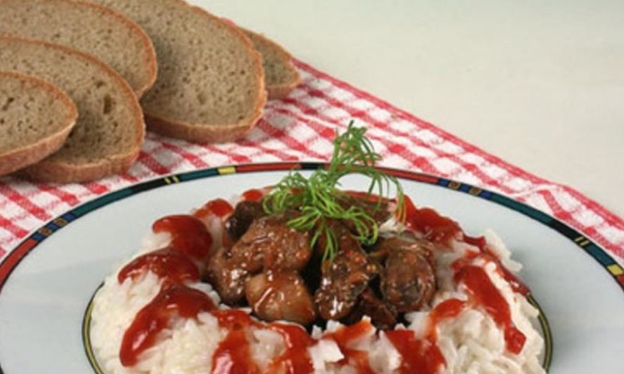 Рецепт гусиной печени в томатном соусе