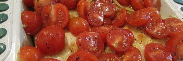 креспелле с печенью, нутом и помидорами черри