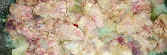 куриная печень с хурмой