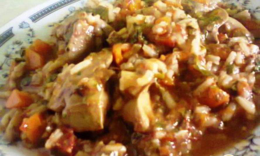 Рецепт куриной печени с рисом