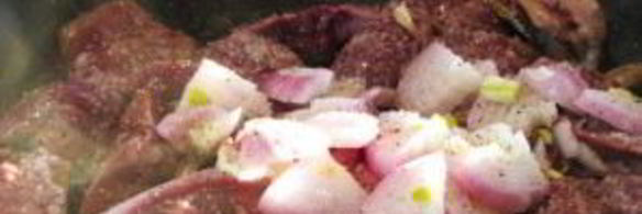 куриная печень с шампиньонами