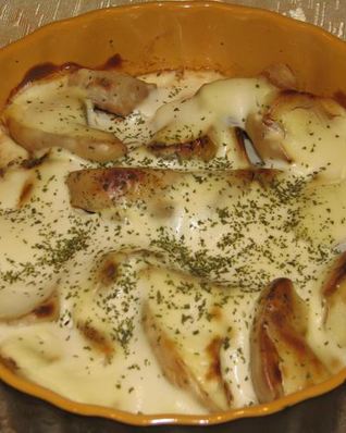 Куриная печень с яблоками