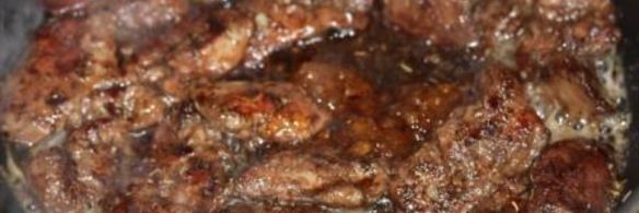 куриная печень тушеная по-итальянски с апельсином