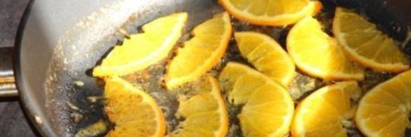 куриная печень тушеная по-итальянски с апельсином