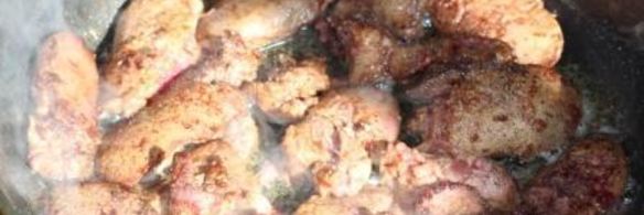 куриная печень тушеная по-итальянски с апельсином