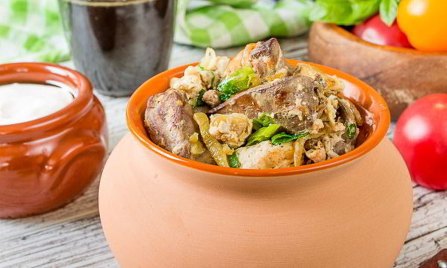 Рецепт куриной печени, жареной с яйцом