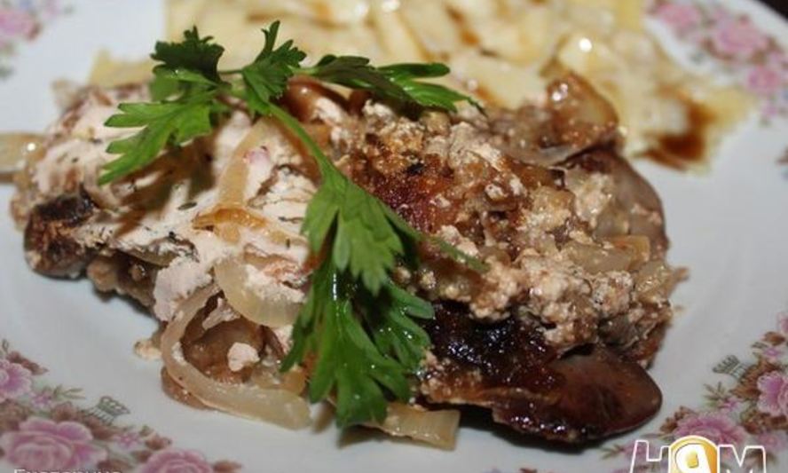 Рецепт нежнейшей печени в сметанно-винном соусе