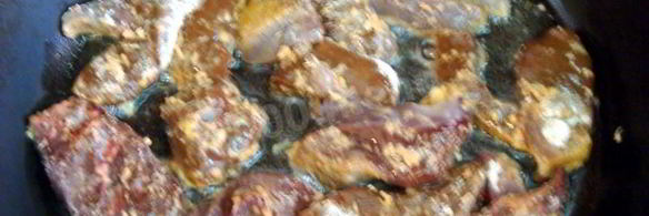 печень говяжья по-строгановски классически