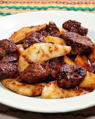 Печень куриная на сковороде