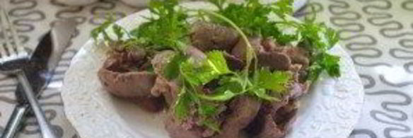 печень куриная, отварная