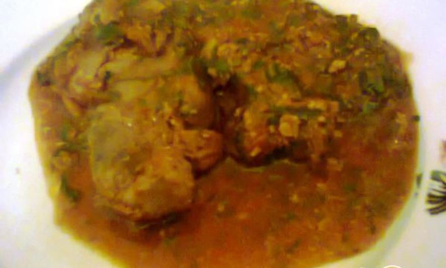 Рецепт печени куриной, тушеной вином