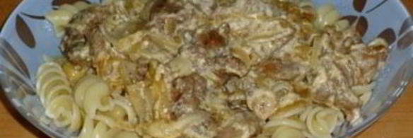 печень куриная, жаренная со сметаной