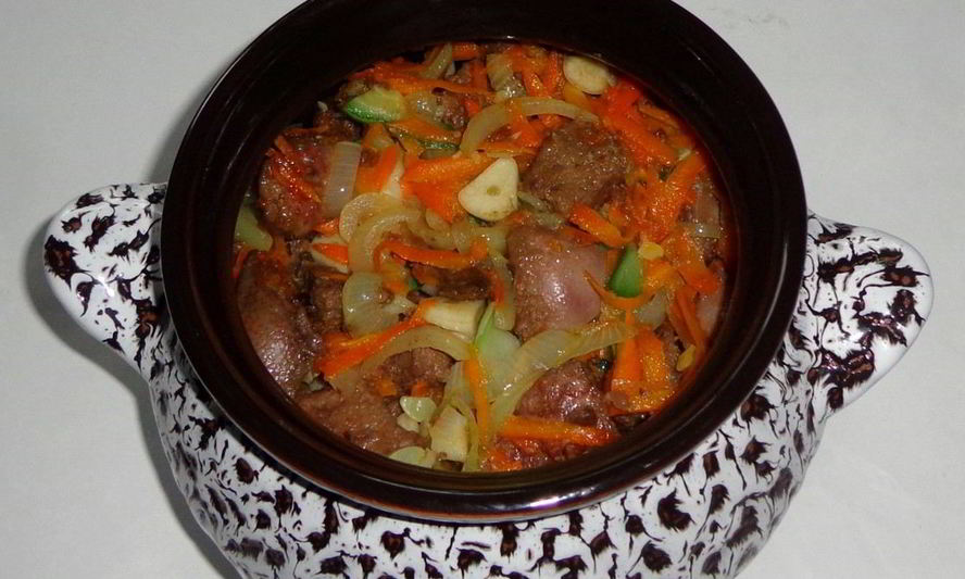 Рецепт печени с кабачками в горшочке