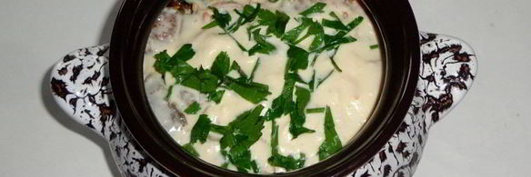 печень с кабачками в горшочке