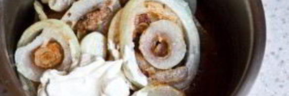 печень с луком и сметаной