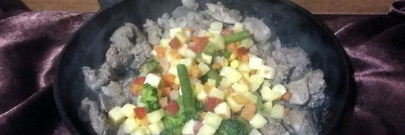 печень с овощами за 15 минут