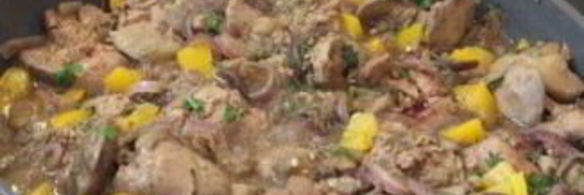 печень с овощами