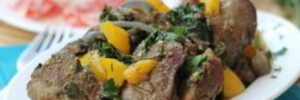 печень с овощами