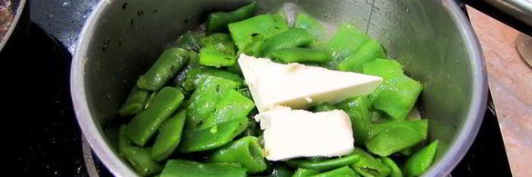 печень с плоской стручковой фасолью