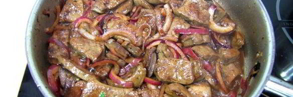 печень с плоской стручковой фасолью