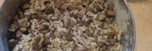 печень с рисом в тесте