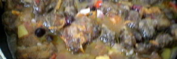 печень с яблоками и черной смородиной