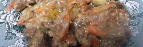 печень тушеная в сливках