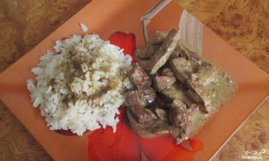 Рецепт печени, тушенной в соусе