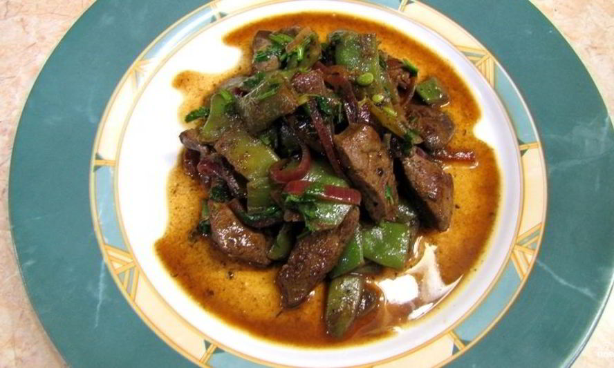 Рецепт печенки на сковороде