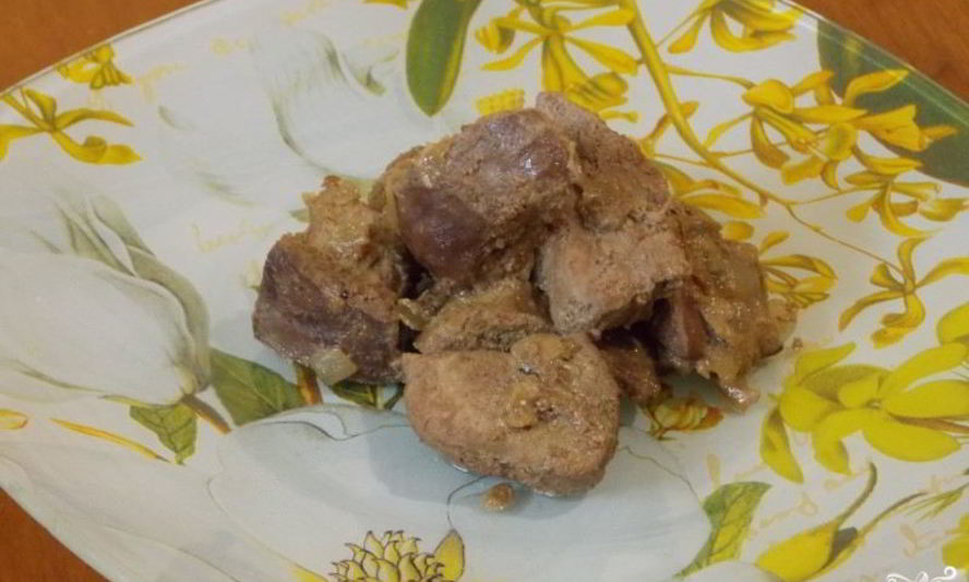 Рецепт тушеной печени в мультиварке