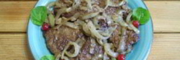 жареная печень с луком