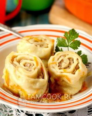 Ленивые пельмени на сковороде