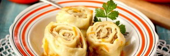 ленивые пельмени на сковороде