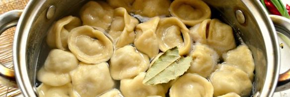 мясные пельмени к праздничному столу