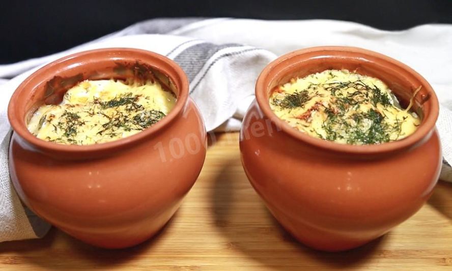 Рецепт пельменей в горшочках в сметане в духовке