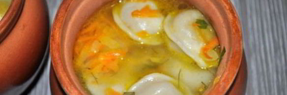 пельмени в горшочках