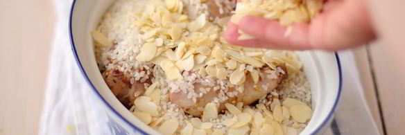 куриный плов с миндалем в духовке