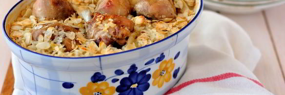 куриный плов с миндалем в духовке