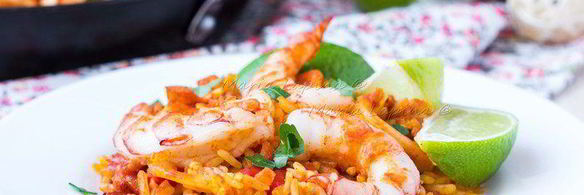 паэлья с морепродуктами и чоризо