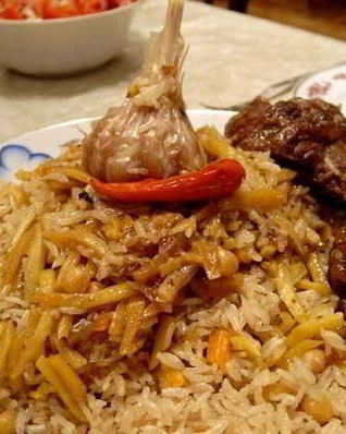 Плов из говядины с капустой