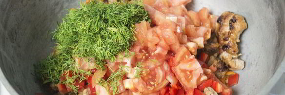 плов с говядиной и помидорами