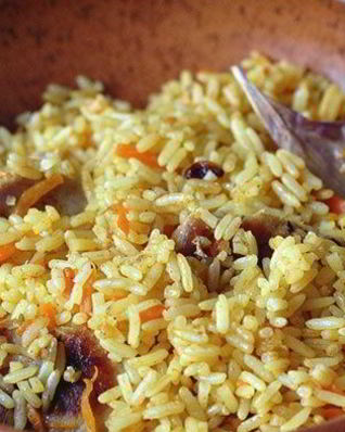 Плов с сердечками в мультиварке