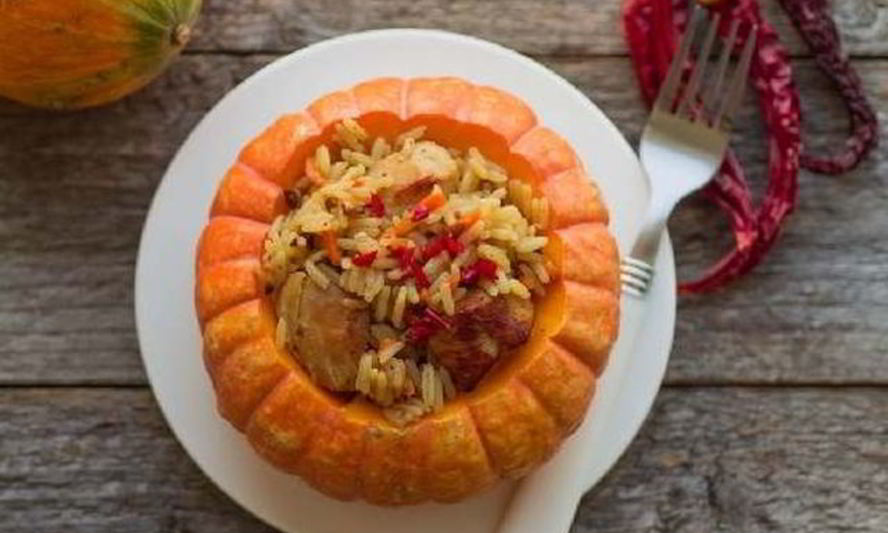 Рецепт плова в тыкве
