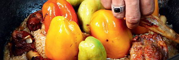 узбекский плов с фаршированными овощами